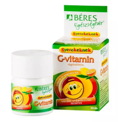Béres C-vitamin rágótabletta gyerekeknek citrom-narancs 30db