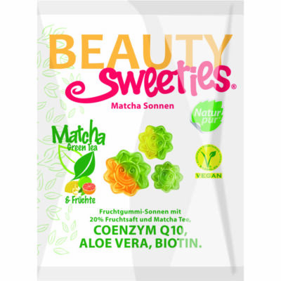 Beauty Sweeties gluténmentes vegán gumicukor matcha - napocskák 125g